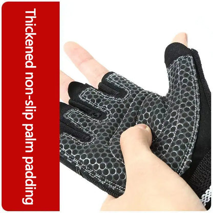 Padded Weightlifting Non-Slip Fingerless Gym for Men & Women Hand Protection Workout with Wrist Support Breathable for Heavy Lifting & Gym Breathable Fingerless Workout Anti-Slip Gym
