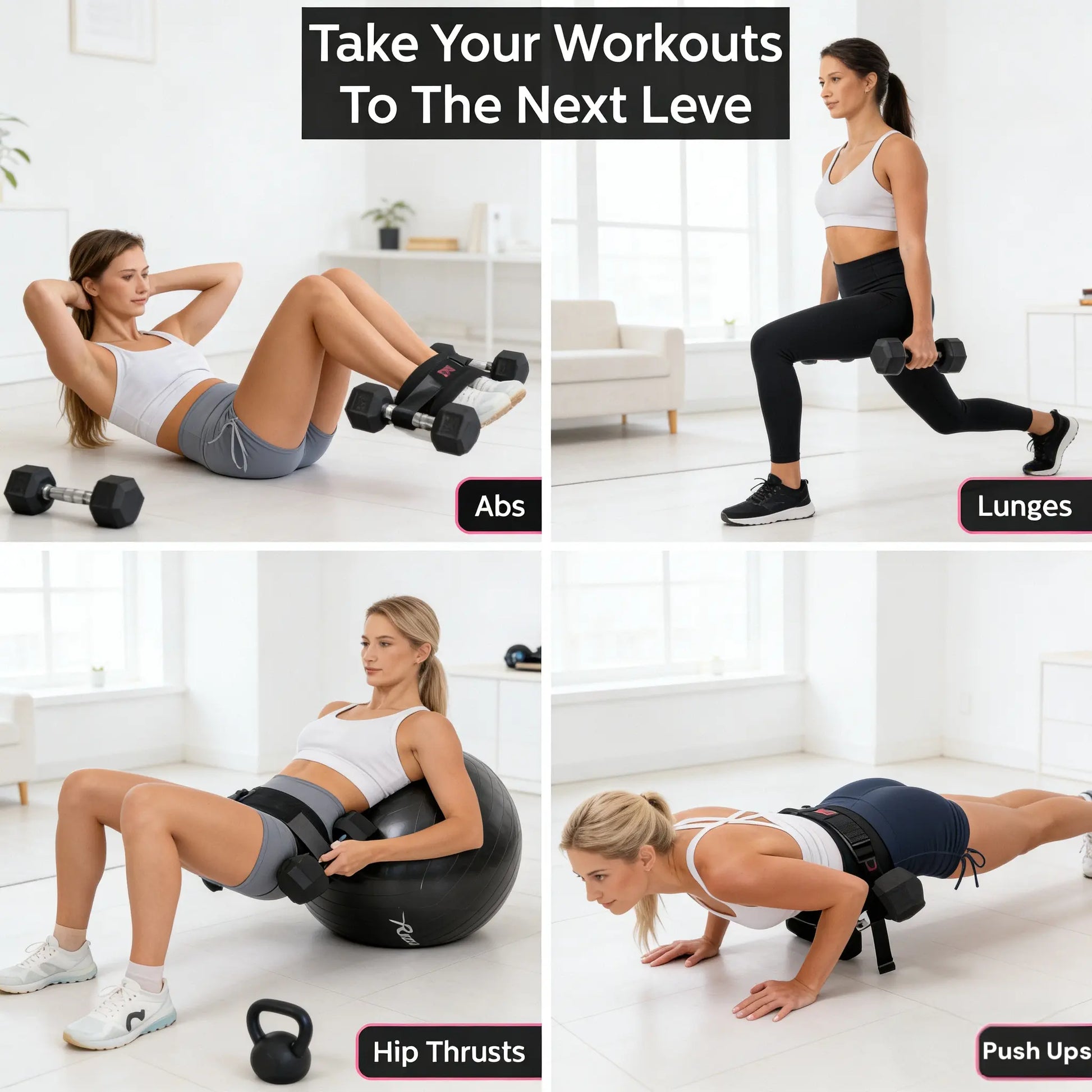Hip Thrust Adjustable Weight Belt, One Size Fits Most, Durable for Home Workouts, Kettlebell Training & Butt Shaping