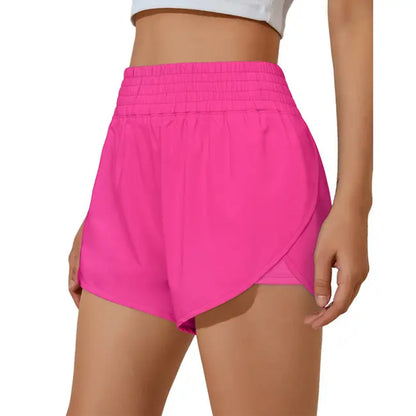BMJL Womens Running Shorts High Waisted Side Pocket Athletic Shorts High Side Slit 2 in 1 Gym Shorts Outdoorfun Fathersdaygift