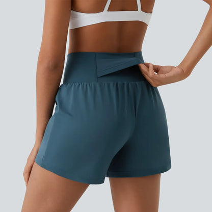 Halara Softlyzero Airy Super High Waisted 2-In-1 Cool Touch Yoga Shorts 5'' with Pockets-Longer Length#Tiktokshopspringglowup