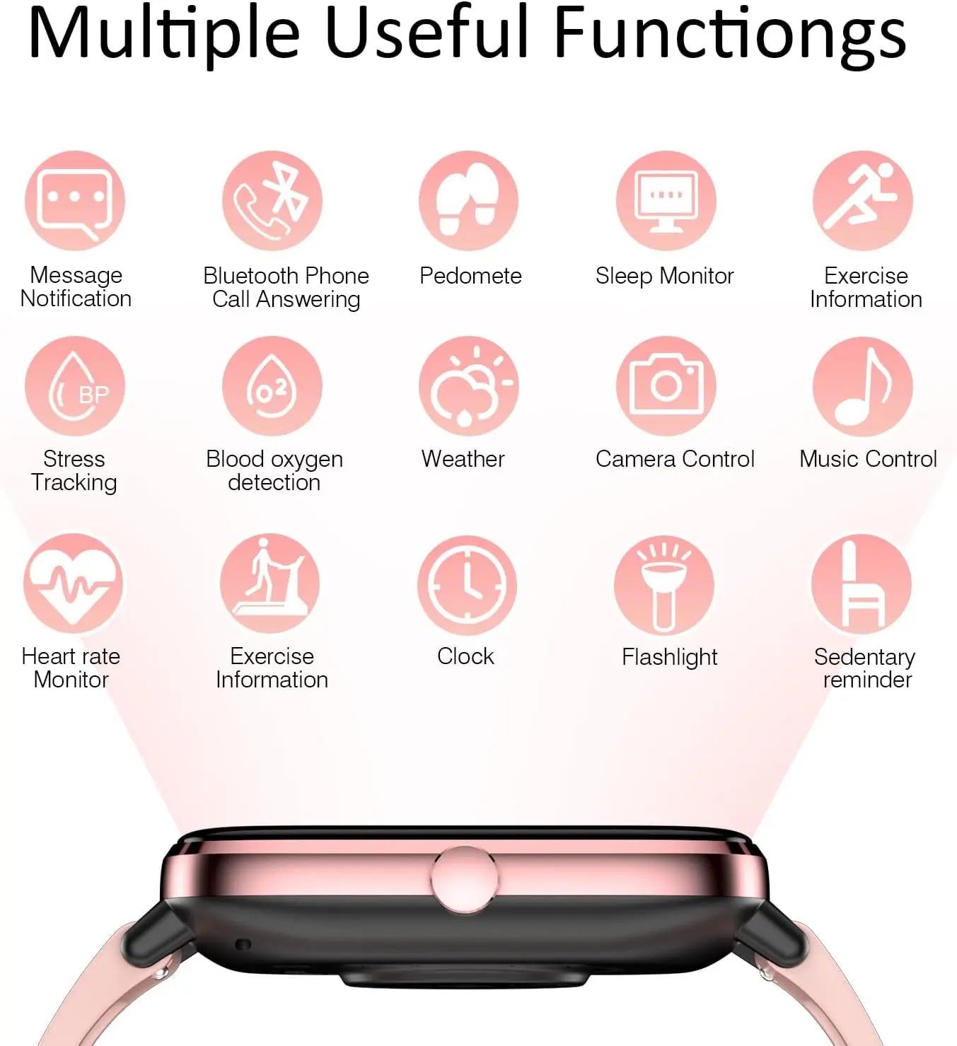 1.85 Inch Smart Watch with Call Answering and Health Monitoring 