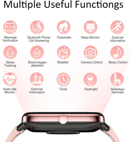 1.85 Inch Smart Watch with Call Answering and Health Monitoring 