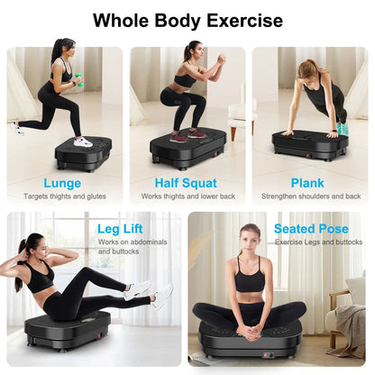 Relife Sports Vibration Plate 440LB Capacity Vibration Platform with Resistance Bands Whole Body Vibrating Training Equipment for Home Gym Exercise Machine Summervibes Summerwins