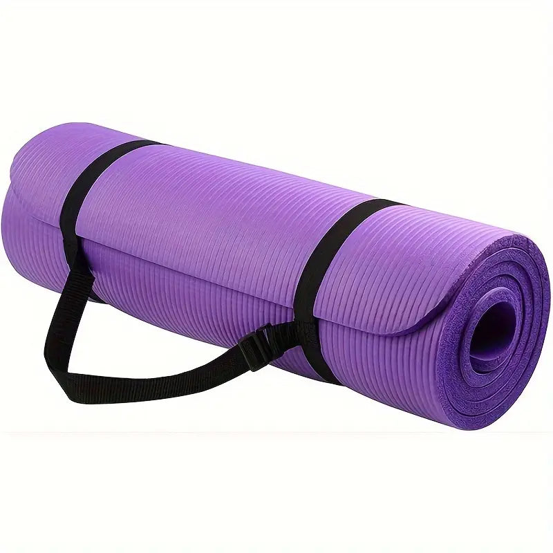 Ultra-Portable and Super Comfortable Yoga Mat Extra Thick High-Density with Shoulder Strap Tear-Resistant Non-Slip Rubber for Enhanced Grip Comfort Perfect for Fitness Training Everyday Exercise Yoga Box