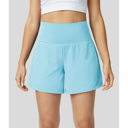 Halara Softlyzero Airy Super High Waisted 2-In-1 Cool Touch Yoga Shorts 5'' with Pockets-Longer Length#Tiktokshopspringglowup
