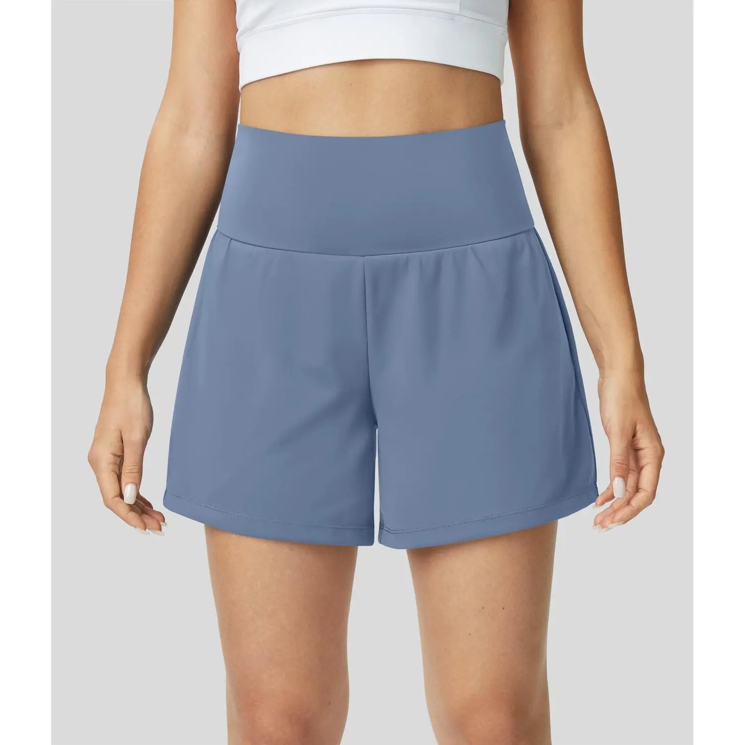 Halara Softlyzero Airy Super High Waisted 2-In-1 Cool Touch Yoga Shorts 5'' with Pockets-Longer Length#Tiktokshopspringglowup