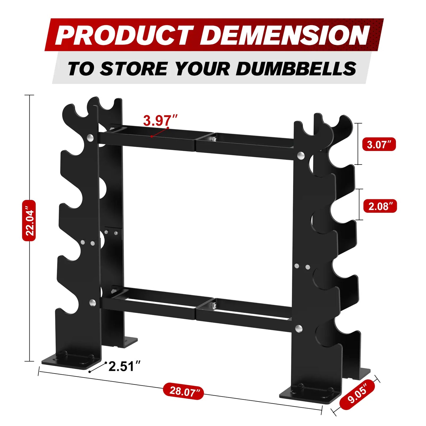 Exercise Equipment Dumbbell Rack Stand Weight Racks 450Lbs Dumbbells Storage Holder for Home Gym Exercise Equipment, Dumbbells Not Included