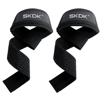 Adjustable Polyester Wrist Straps for Weightlifting & Fitness, Anti-Skid Silicone, Ideal for Deadlifts, Crossfit, Bodybuilding, and Strength Training (1 Pair)
