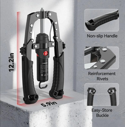Chest & Arm Twister with Trainer - 15-Level Hydraulic Power Chest Press Machine (22-440Lb) for Upper Body, Portable Resistance Home Fitness Equipment Outdoorfun