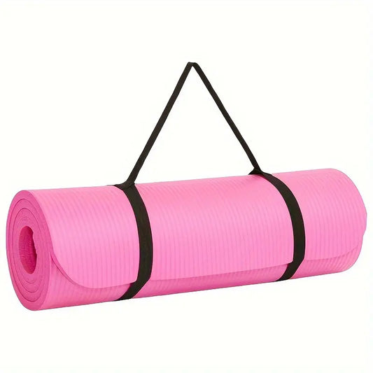 Ultra-Portable and Super Comfortable Yoga Mat Extra Thick High-Density with Shoulder Strap Tear-Resistant Non-Slip Rubber for Enhanced Grip Comfort Perfect for Fitness Training Everyday Exercise Yoga Box