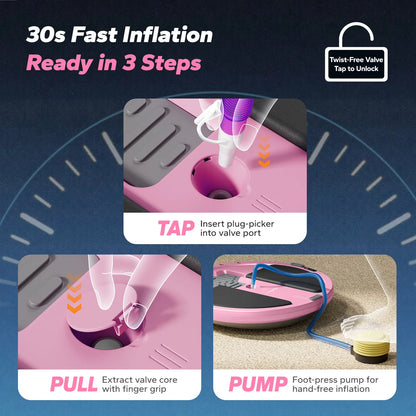 Merach Half Exercise Balls Trainer Balance Ball Trainer 2-In-1 Yoga Ball with Resistance Bands & Game Mode Core Stability & Full-Body Home Fitness Workout Equipment Summervibes