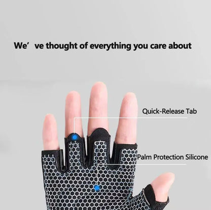 Padded Weightlifting Non-Slip Fingerless Gym for Men & Women Hand Protection Workout with Wrist Support Breathable for Heavy Lifting & Gym Breathable Fingerless Workout Anti-Slip Gym