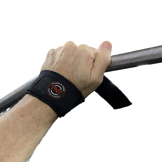 TOUGH-N-TONE Lifting Wrist Straps for Weightlifting, Bodybuilding, Powerlifting, Strength Training, & Deadlifts - Padded Neoprene, Perfect Length