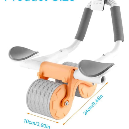 2026 Ab Roller Wheel with Knee Mat, Timer, and Elbow Support for Home Fitness - Automatic Rebound Exercise Equipment for Men and Women