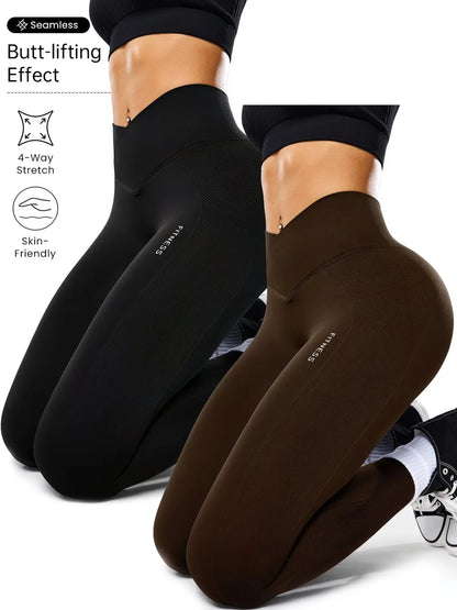Women'S High Elasticity Yoga Pants, All Seasons Gym Wear, Comfortable & Flexible, Ideal for Fitness & Casual Use