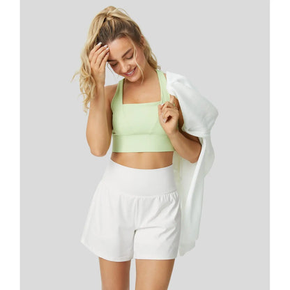 Halara Softlyzero Airy Super High Waisted 2-In-1 Cool Touch Yoga Shorts 5'' with Pockets-Longer Length#Tiktokshopspringglowup