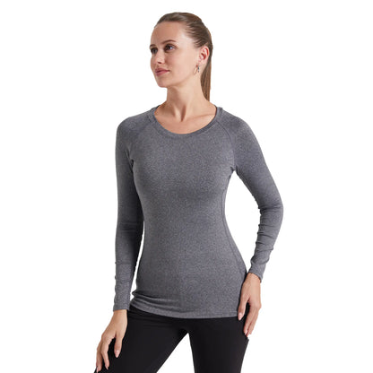 3 Pack Womens Compression Shirts Long Sleeve Quick Dry Workout Running Yoga Shirts for Women Athletic Tops