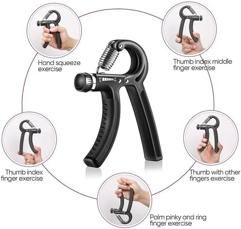 【5-In-1 Hand Grip Strengthener Trainer】 11-132 Lbs (5-60Kg) Adjustable Resistance ,Christmas/New Year/Thanksgiving Gift 10-130 Lb Forearm Exerciser