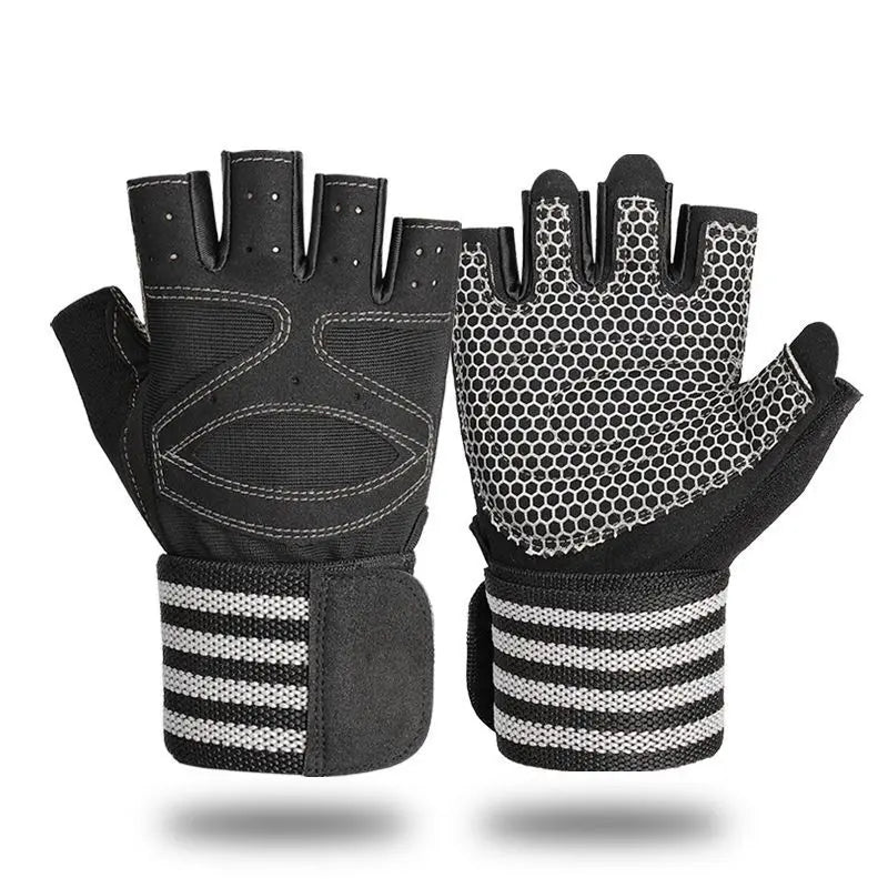 Padded Weightlifting Non-Slip Fingerless Gym for Men & Women Hand Protection Workout with Wrist Support Breathable for Heavy Lifting & Gym Breathable Fingerless Workout Anti-Slip Gym