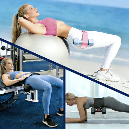Hip Thrust Adjustable Resistance Weight Belt for Home Workouts, Kettlebell Training & Butt Shaping with Extra Cushioning and Adjustable Resistance