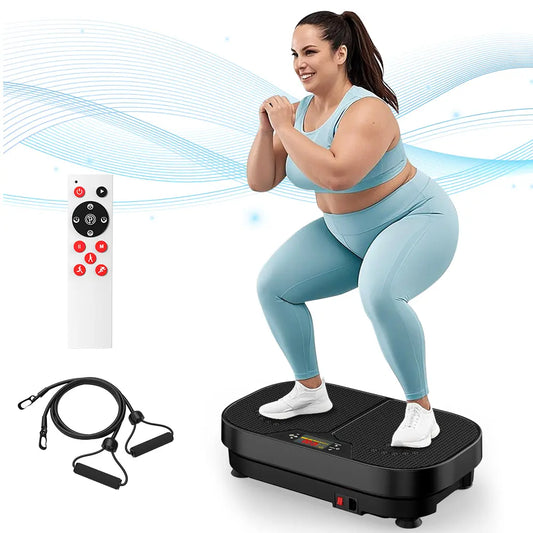 Relife Sports Vibration Plate 440LB Capacity Vibration Platform with Resistance Bands Whole Body Vibrating Training Equipment for Home Gym Exercise Machine Summervibes Summerwins