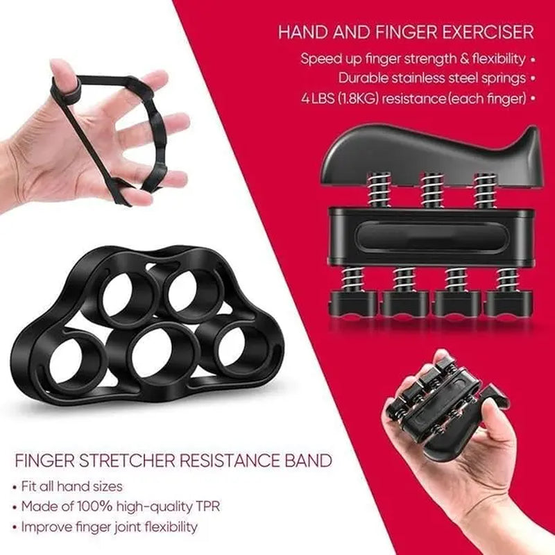 【5-In-1 Hand Grip Strengthener Trainer】 11-132 Lbs (5-60Kg) Adjustable Resistance ,Christmas/New Year/Thanksgiving Gift 10-130 Lb Forearm Exerciser