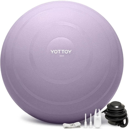 YOTTOY Anti-Burst Exercise Ball for Working Out, Yoga Ball for Pregnancy,Extra Thick Workout Ball for Physical Therapy,Stability Ball for Ball Chair Fitness with Pump…