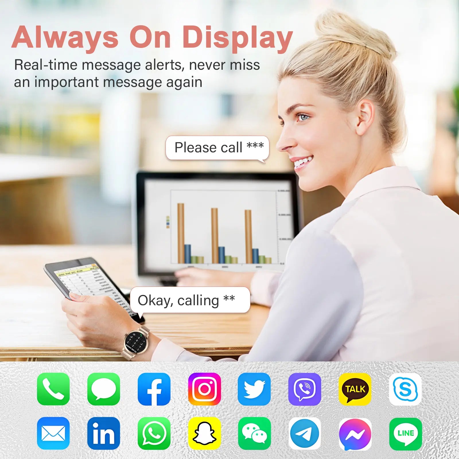 Smart Watch for Women, 1.106" AMOLED Small Screen Smartwatch Answer/Make Call for Android Ios Phones, IP68 Waterproof Fitness Activity Tracker with 100+ Sports, Heart Rate, Spo2,