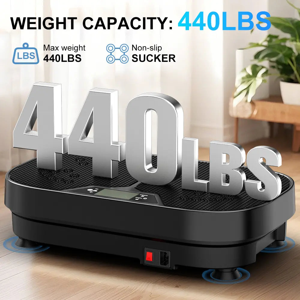 Relife Sports Vibration Plate 440LB Capacity Vibration Platform with Resistance Bands Whole Body Vibrating Training Equipment for Home Gym Exercise Machine Summervibes Summerwins