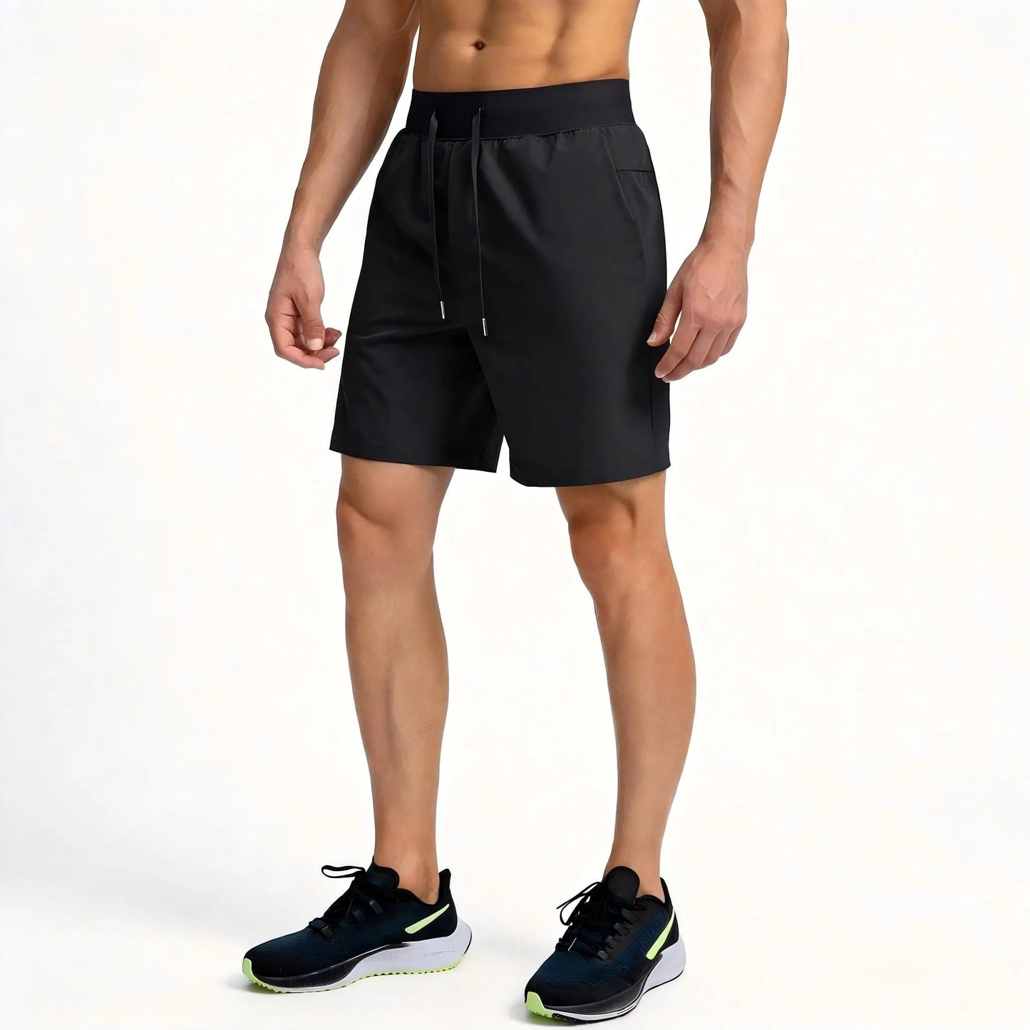 Men'S Athletic Gym Golf Shorts 7 Inch Inseam with Zipper Pockets, Lightweight Quick Dry Stretch Running Shorts with Elastic Waistband, Workout Training Active Shorts for Casual Everyday Wear