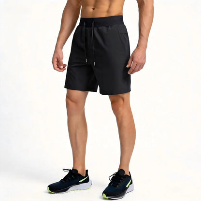 Men'S Athletic Gym Golf Shorts 7 Inch Inseam with Zipper Pockets, Lightweight Quick Dry Stretch Running Shorts with Elastic Waistband, Workout Training Active Shorts for Casual Everyday Wear