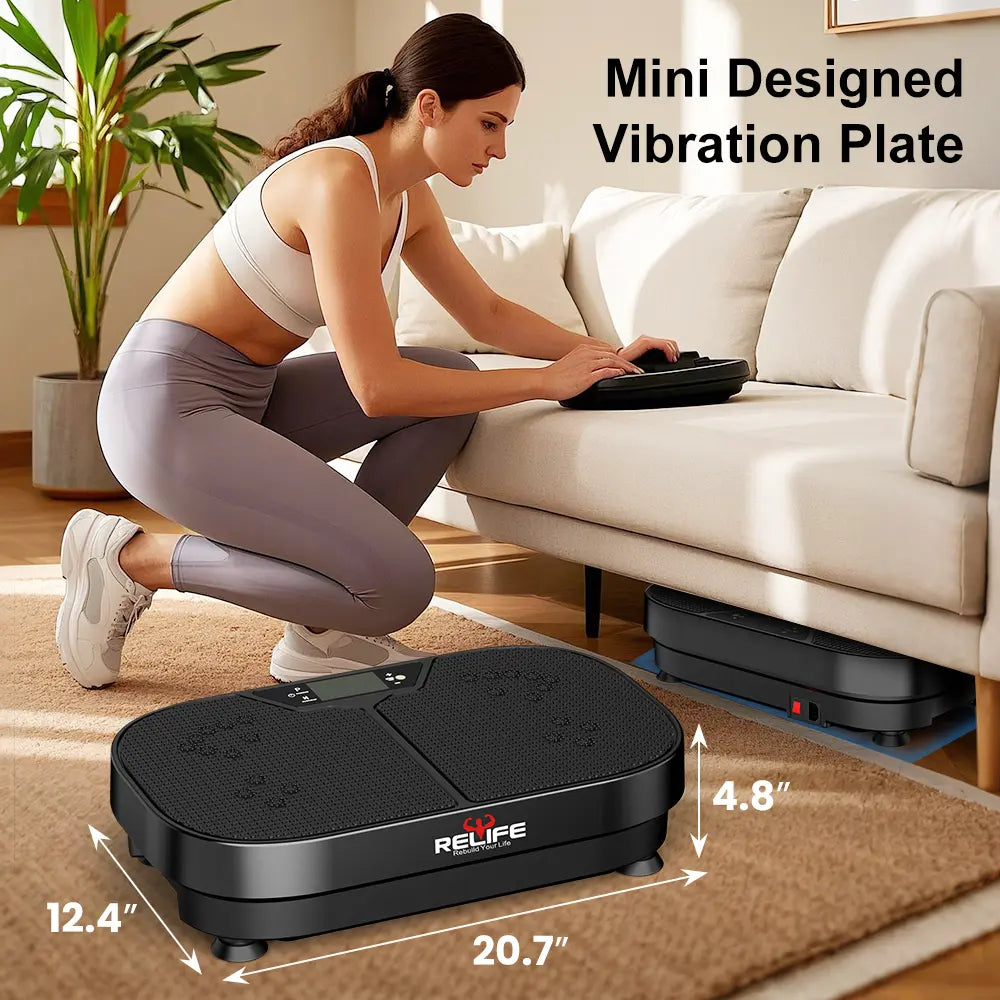 Relife Sports Vibration Plate 440LB Capacity Vibration Platform with Resistance Bands Whole Body Vibrating Training Equipment for Home Gym Exercise Machine Summervibes Summerwins