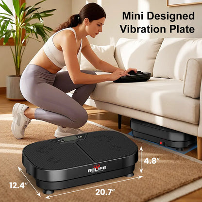 Relife Sports Vibration Plate 440LB Capacity Vibration Platform with Resistance Bands Whole Body Vibrating Training Equipment for Home Gym Exercise Machine Summervibes Summerwins