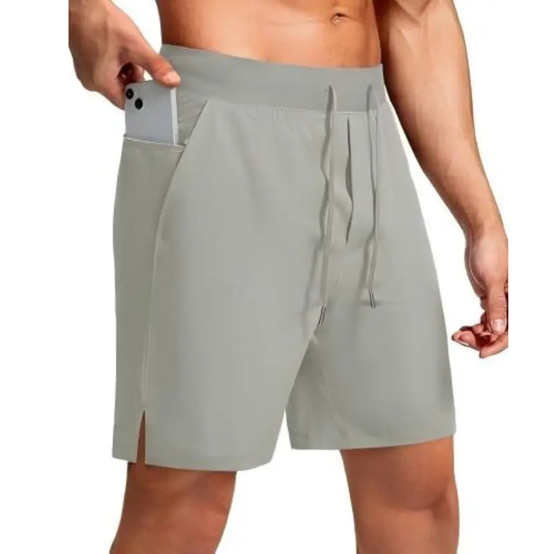 Men'S Athletic Gym Golf Shorts 7 Inch Inseam with Zipper Pockets, Lightweight Quick Dry Stretch Running Shorts with Elastic Waistband, Workout Training Active Shorts for Casual Everyday Wear