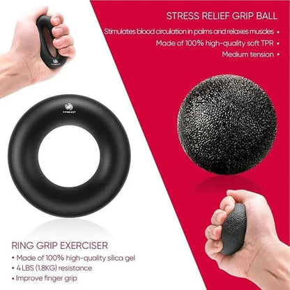 【5-In-1 Hand Grip Strengthener Trainer】 11-132 Lbs (5-60Kg) Adjustable Resistance ,Christmas/New Year/Thanksgiving Gift 10-130 Lb Forearm Exerciser
