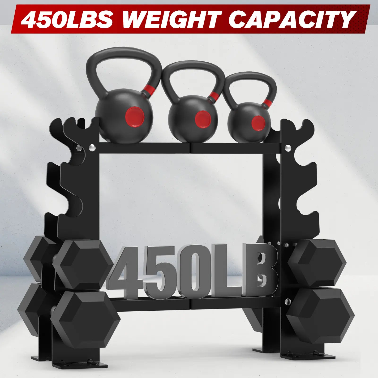 Exercise Equipment Dumbbell Rack Stand Weight Racks 450Lbs Dumbbells Storage Holder for Home Gym Exercise Equipment, Dumbbells Not Included