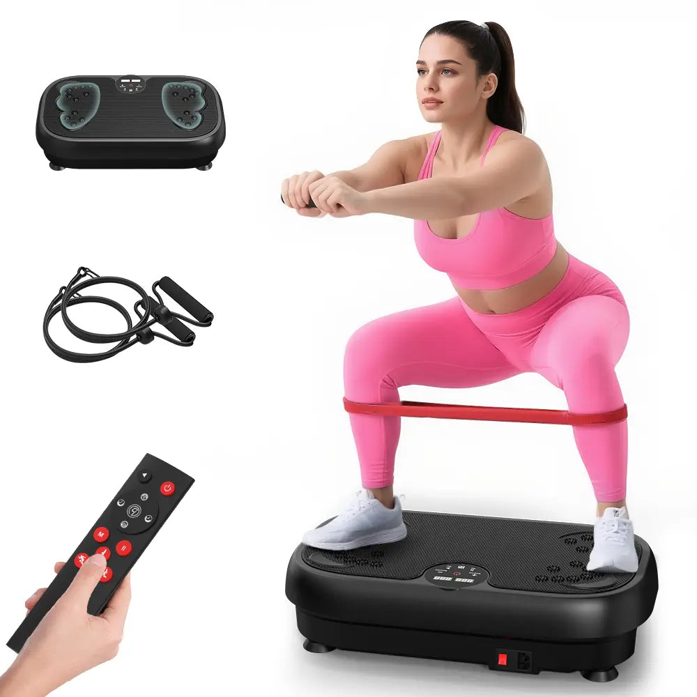 Relife Sports Vibration Plate 440LB Capacity Vibration Platform with Resistance Bands Whole Body Vibrating Training Equipment for Home Gym Exercise Machine Summervibes Summerwins
