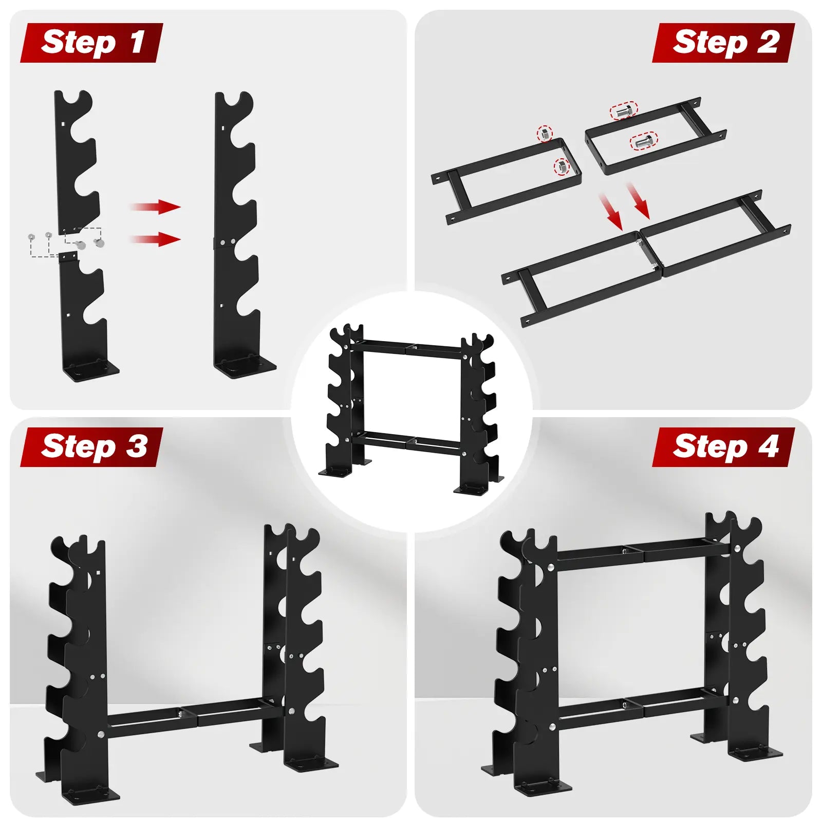 Exercise Equipment Dumbbell Rack Stand Weight Racks 450Lbs Dumbbells Storage Holder for Home Gym Exercise Equipment, Dumbbells Not Included