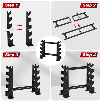 Exercise Equipment Dumbbell Rack Stand Weight Racks 450Lbs Dumbbells Storage Holder for Home Gym Exercise Equipment, Dumbbells Not Included