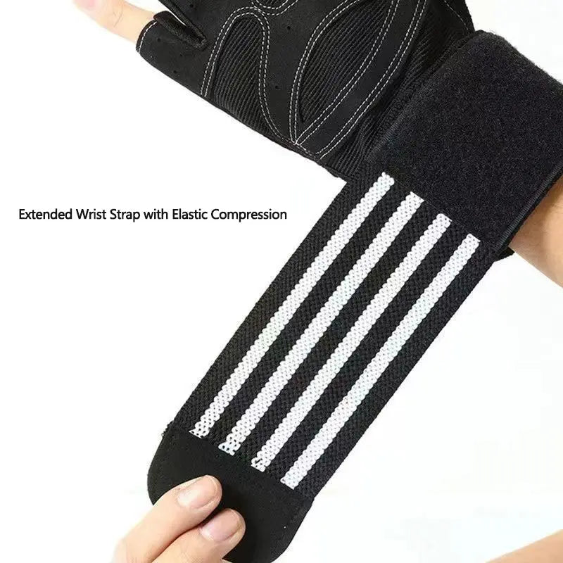 Padded Weightlifting Non-Slip Fingerless Gym for Men & Women Hand Protection Workout with Wrist Support Breathable for Heavy Lifting & Gym Breathable Fingerless Workout Anti-Slip Gym