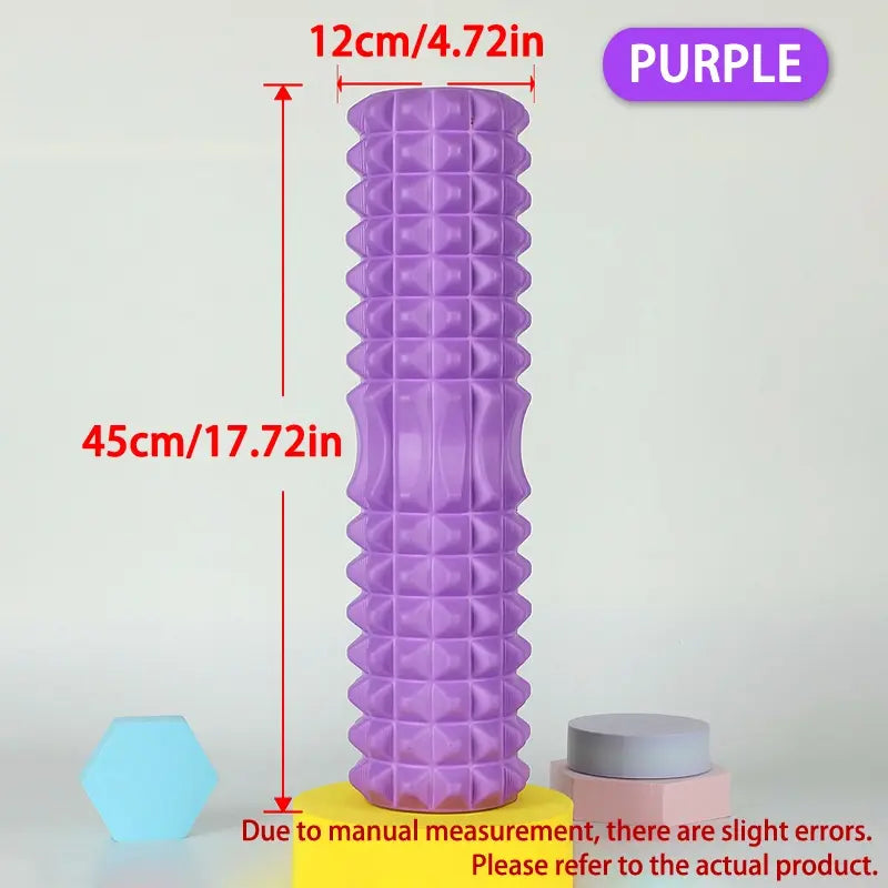 Yoga Roller, High Density Foam Yoga Roller, Muscle Recovery & Stretching Tool, Manual Massage Tool for Home Gym Workout, Home Training Equipment, Core Exercise Equipment, Home Fitness Equipment, Portable Workout Accessory, Sturdy Activity Equipment