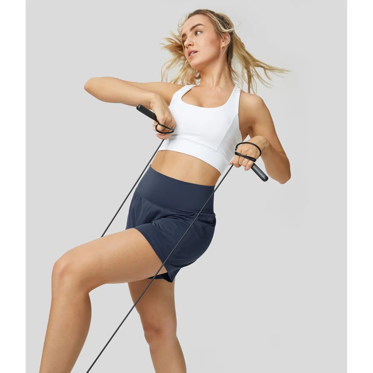 Halara Softlyzero Airy Super High Waisted 2-In-1 Cool Touch Yoga Shorts 5'' with Pockets-Longer Length#Tiktokshopspringglowup