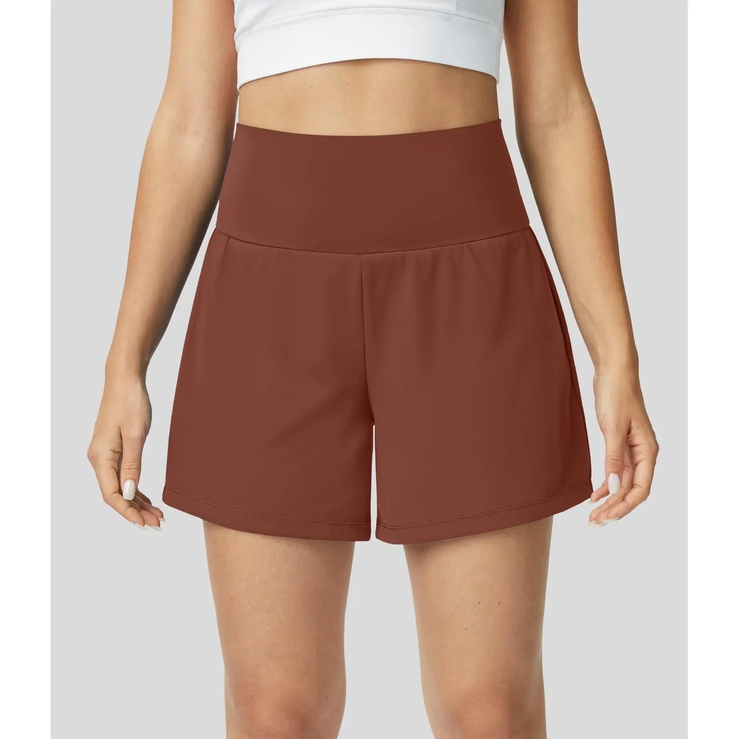 Halara Softlyzero Airy Super High Waisted 2-In-1 Cool Touch Yoga Shorts 5'' with Pockets-Longer Length#Tiktokshopspringglowup