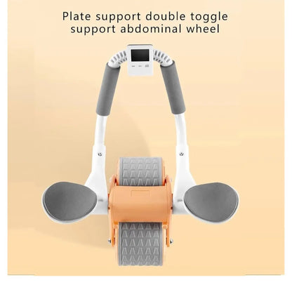 2026 Ab Roller Wheel with Knee Mat, Timer, and Elbow Support for Home Fitness - Automatic Rebound Exercise Equipment for Men and Women