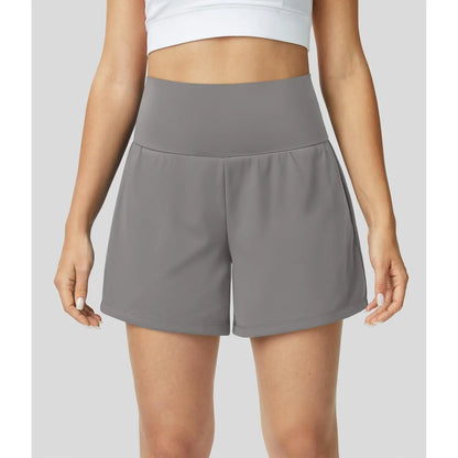 Halara Softlyzero Airy Super High Waisted 2-In-1 Cool Touch Yoga Shorts 5'' with Pockets-Longer Length#Tiktokshopspringglowup
