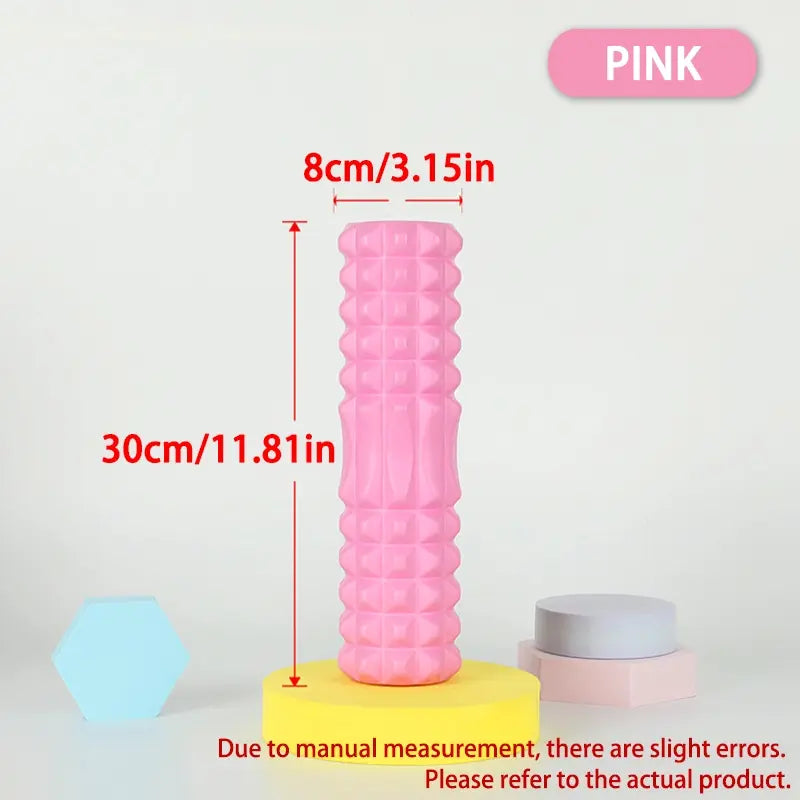 Yoga Roller, High Density Foam Yoga Roller, Muscle Recovery & Stretching Tool, Manual Massage Tool for Home Gym Workout, Home Training Equipment, Core Exercise Equipment, Home Fitness Equipment, Portable Workout Accessory, Sturdy Activity Equipment